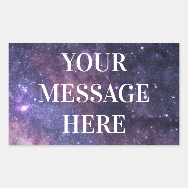 STARRY NIGHT background - Customise your own Rectangular Sticker (Front)