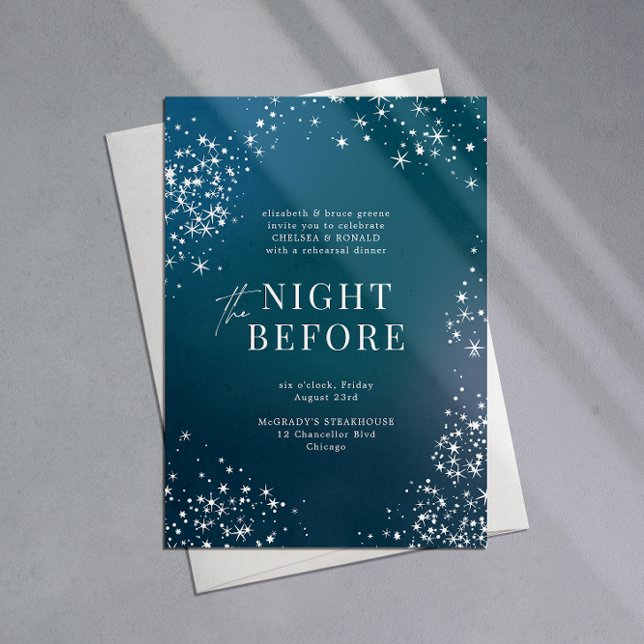 Starry Night Before Rehearsal Dinner  Invitation (Creator Uploaded)