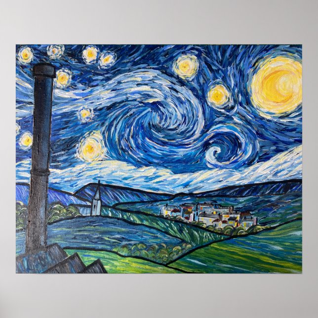 Starry Night Belmont Lancashire  Poster (Front)