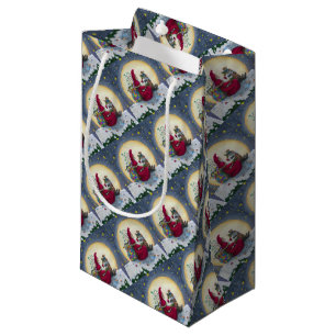 Starry Night Belsnickle Santa CHRISTMAS PACKAGES Small Gift Bag