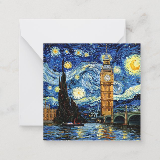Starry Night Big Ben London England Card (Front)