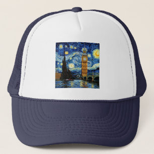 Starry Night Big Ben London England Trucker Hat