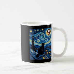 Starry Night Black Cat Comma La Kamala Harris 1  Coffee Mug