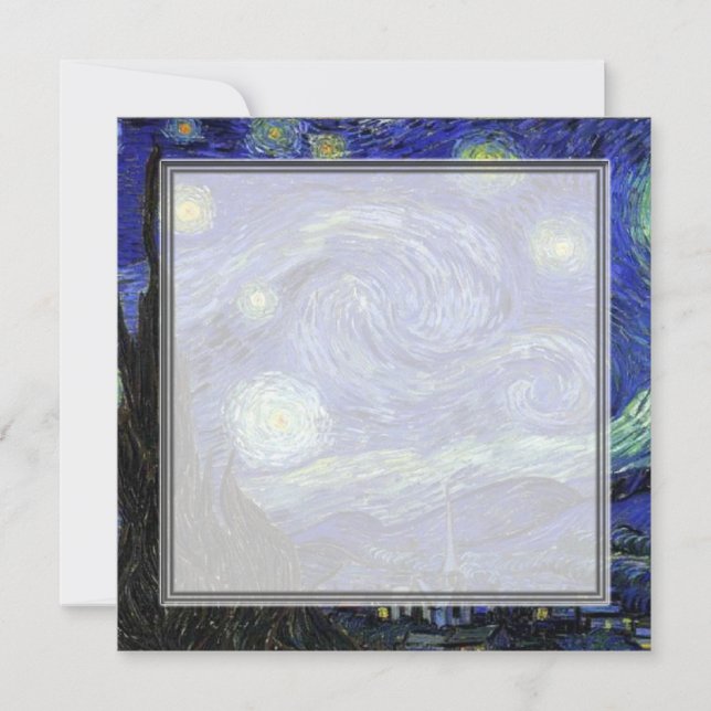 Starry Night blank invitations (Front)