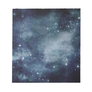 Starry Night Blue Sky Stars Universe Astrology Notepad