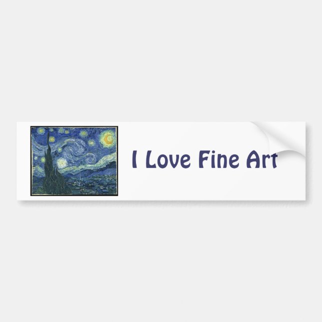starry night bumper sticker (Front)
