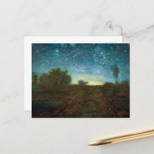 Starry Night by Jean-Francois Millet Holiday Postcard