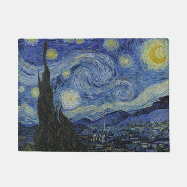 "Starry Night" by Van Gogh Doormat (Front)