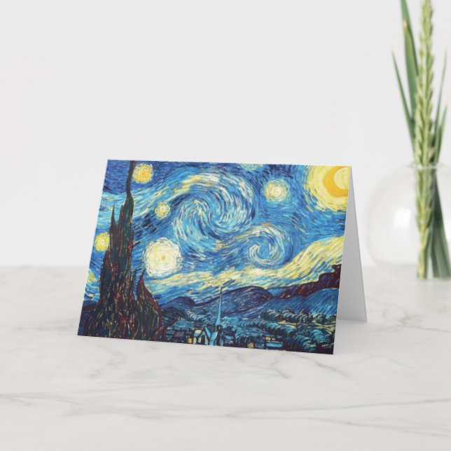 Starry Night by Van Gogh, Fine Art, Card (Front)