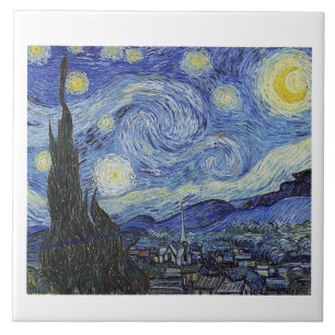Starry Night by Van Gogh, Fine Art, Ceramic Tile