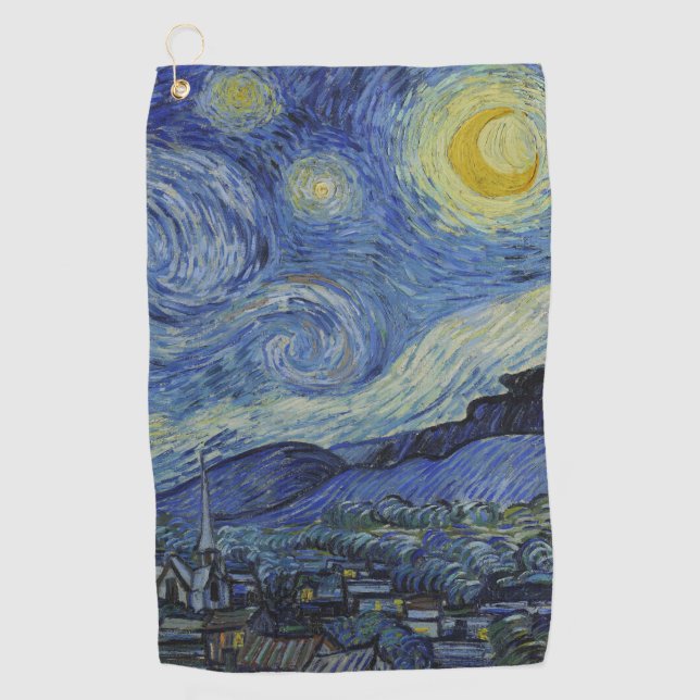 "Starry Night" by Van Gogh Golf Towel (Front)