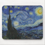 "Starry Night" by Van Gogh Mouse Pad<br><div class="desc">This design features a very high resolution unaltered and unedited reproduction of Van Gogh's famous "Starry Night" painting.</div>