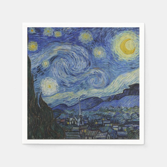 "Starry Night" by Van Gogh Napkin (Front)