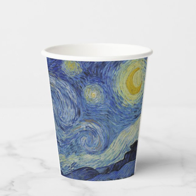 "Starry Night" by Van Gogh Paper Cups (Front)