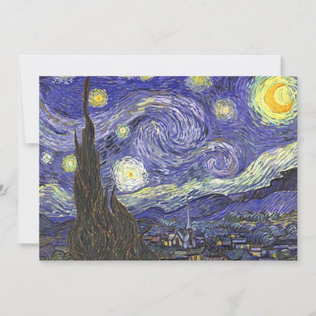 Starry Night by Van Gogh Patio Party Invitation (Front)