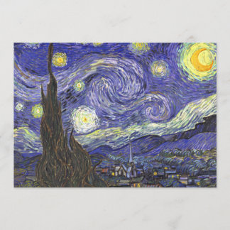 Starry Night by Van Gogh Patio Party Invitation
