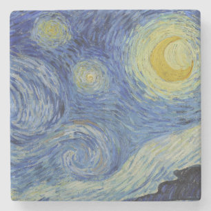 "Starry Night" by Van Gogh Stone Coaster