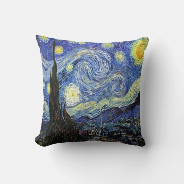 Starry Night By Vincent Van Gogh 1889 Cushion (Front)