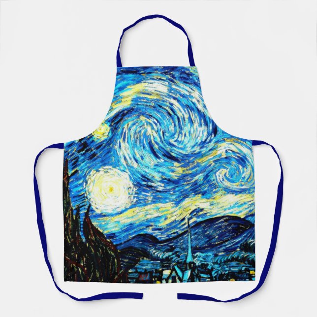 Starry Night by Vincent van Gogh Apron (Front)