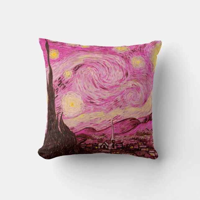 Starry Night by Vincent Van Gogh Cushion (Front)