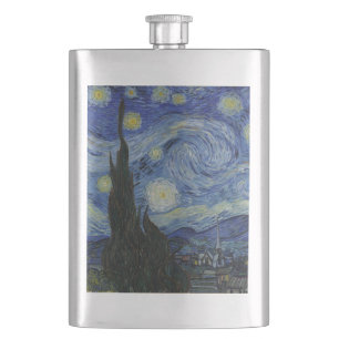 Starry Night by Vincent Van Gogh Hip Flask
