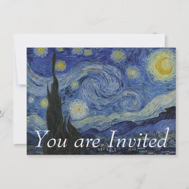 Starry Night by Vincent van Gogh Invitation (Front)