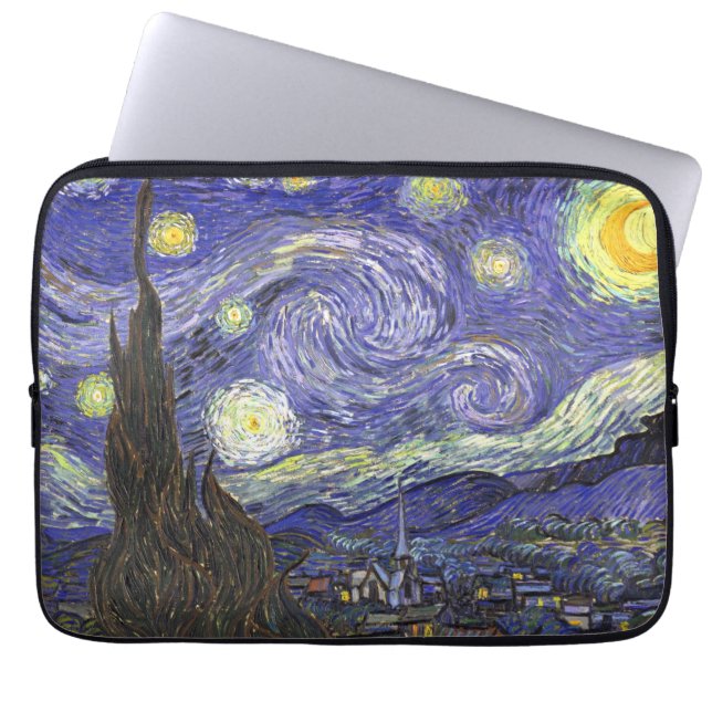 Starry Night by Vincent van Gogh Laptop Sleeve (Front)