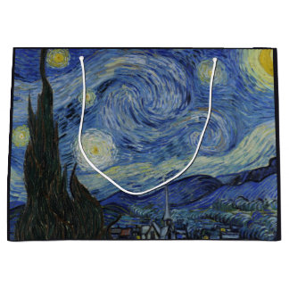 Starry Night by Vincent Van Gogh Large Gift Bag
