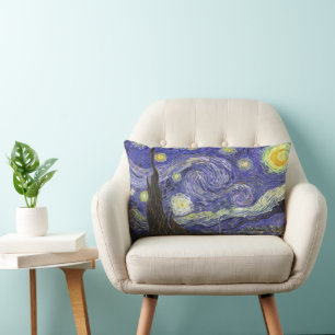 Starry Night by Vincent van Gogh Lumbar Cushion