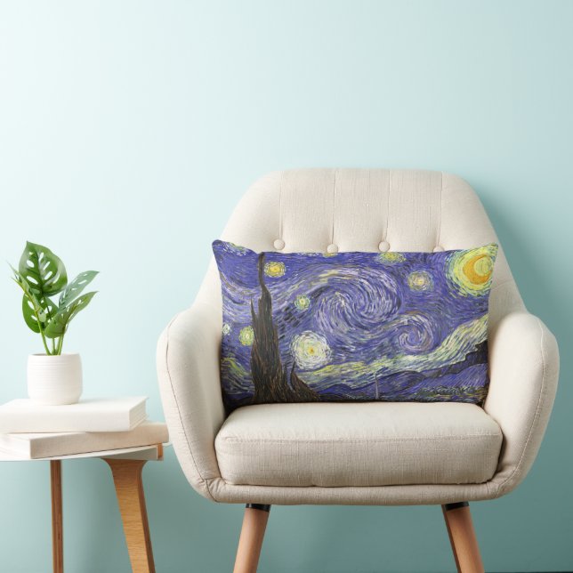 Starry Night by Vincent van Gogh Lumbar Cushion (Chair)