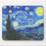 Starry Night by Vincent van Gogh Mouse Pad<br><div class="desc">Starry Night by Vincent van Gogh</div>