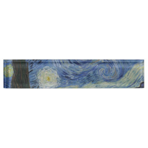 Starry Night by Vincent Van Gogh Nameplate