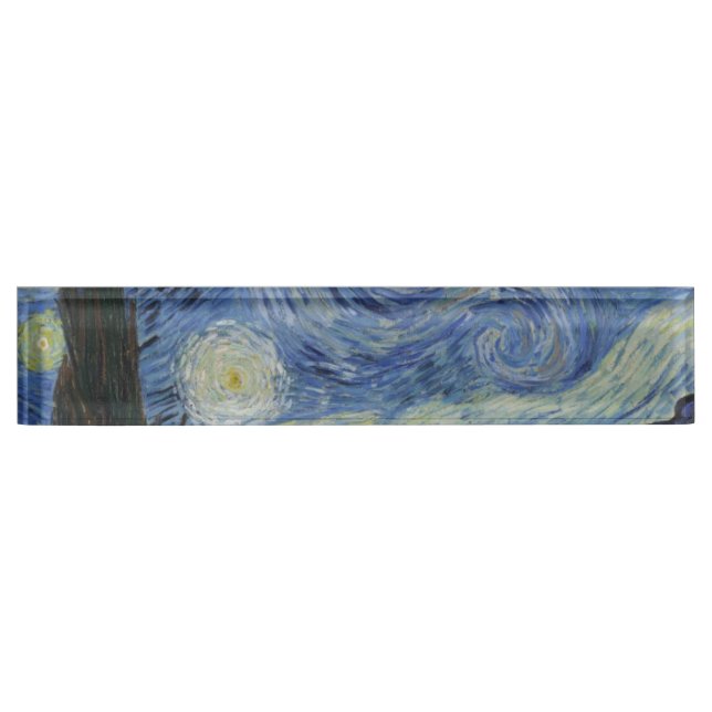 Starry Night by Vincent Van Gogh Nameplate (Front)