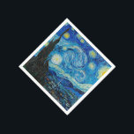 Starry Night by Vincent van Gogh Napkin<br><div class="desc">Starry Night,  famous painting by Vincent van Gogh</div>
