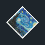 Starry Night by Vincent van Gogh Napkin<br><div class="desc">Starry Night,  famous painting by Vincent van Gogh</div>