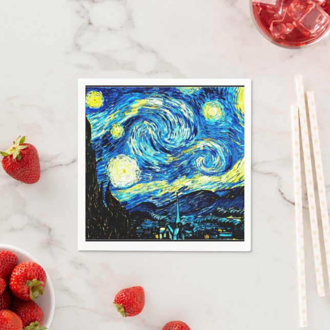 Starry Night by Vincent van Gogh Napkin (Insitu)