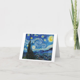 Starry Night by Vincent Van Gogh Note Card