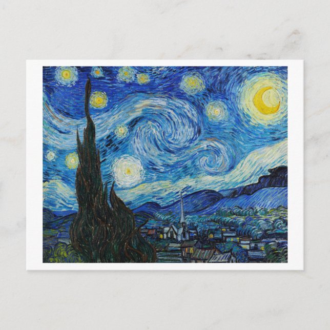 Starry Night by Vincent Van Gogh Postcard (Front)