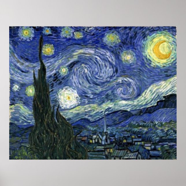 Starry Night by Vincent Van Gogh Poster (Front)