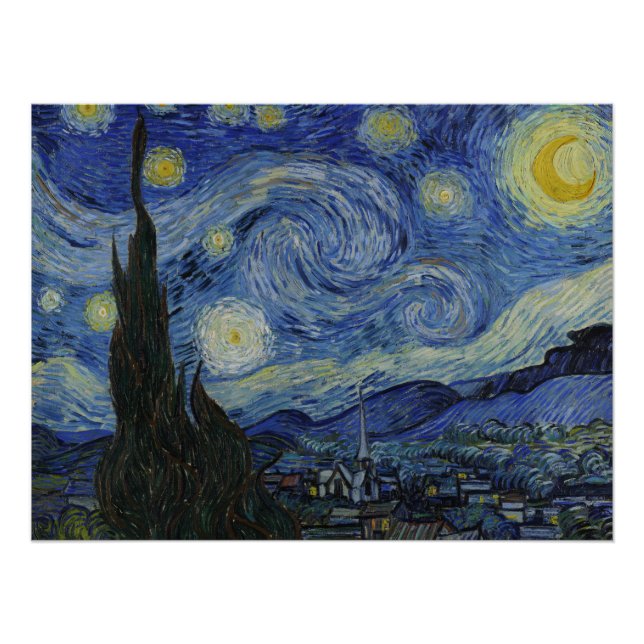 Starry Night by Vincent Van Gogh Poster (Front)
