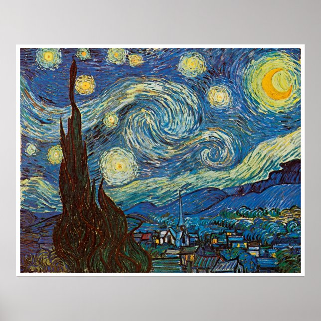 Starry Night by Vincent van Gogh Poster (Front)