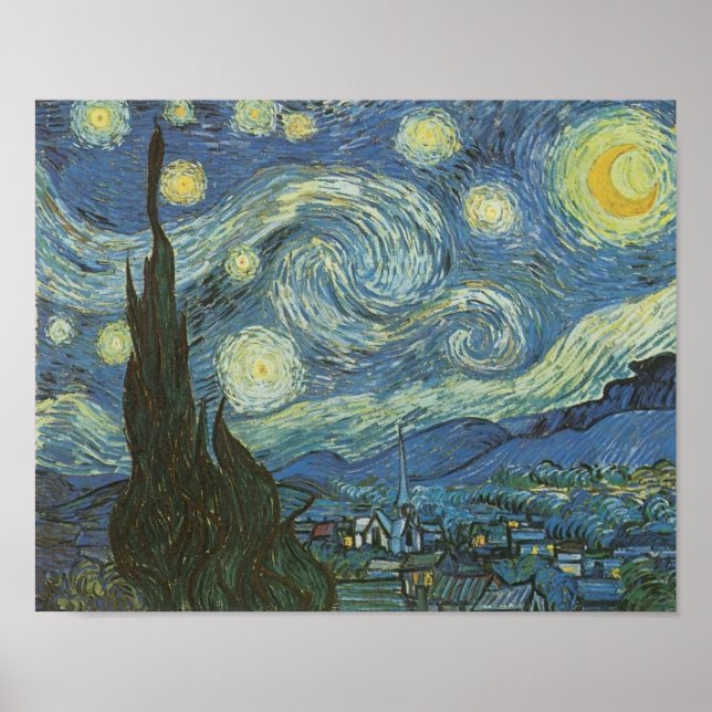 Starry Night by Vincent Van Gogh Poster (Front)