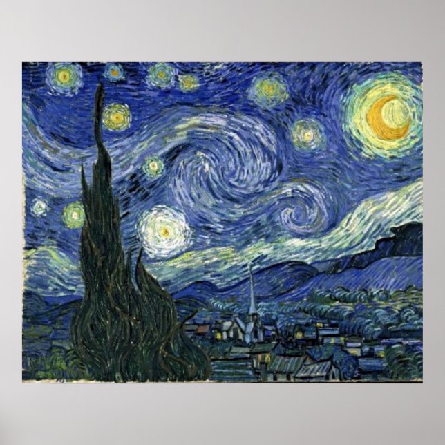 Starry Night by Vincent Van Gogh Poster (Front)