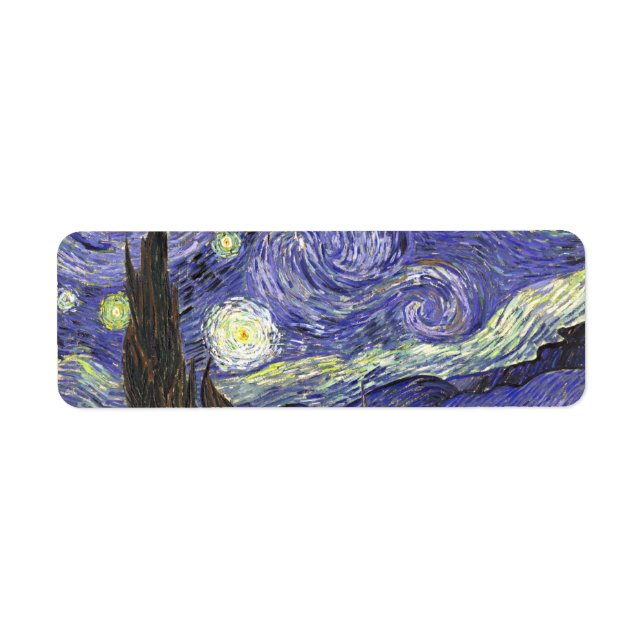 Starry Night by Vincent van Gogh Return Address Label (Front)