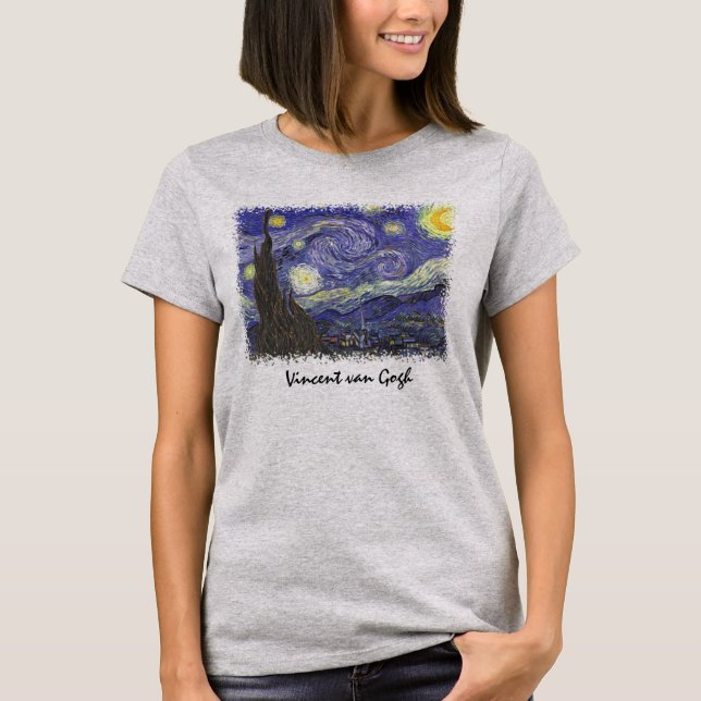 Starry Night by Vincent van Gogh T-Shirt (Front)