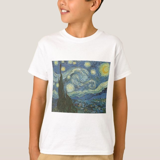 Starry Night by Vincent Van Gogh T-Shirt (Front)