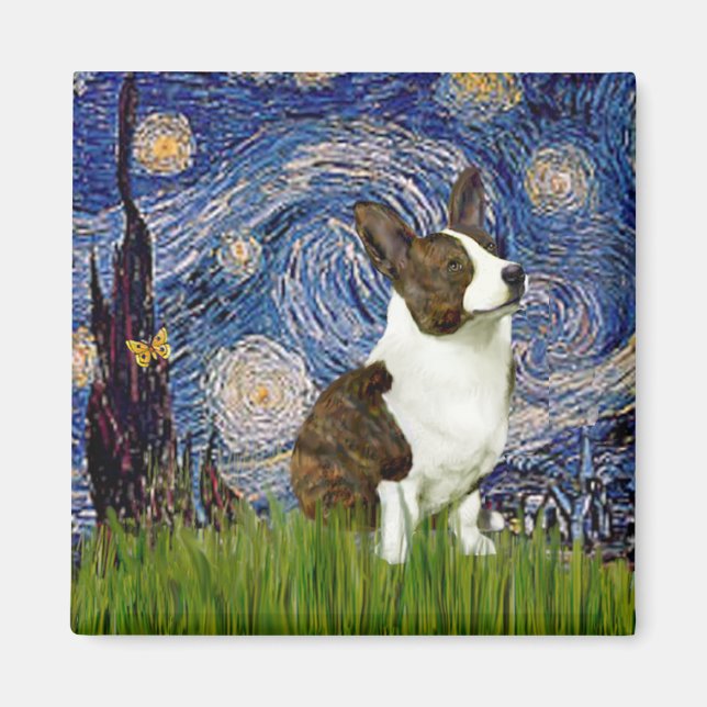 Starry Night - Cardigan Welsh Corgi Magnet (Front)