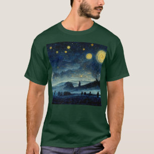 Starry Night Caspar David Friedrich Premium T-Shirt