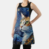Starry Night Cat Apron (Insitu)