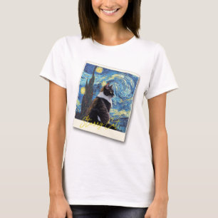 Starry night cat T-Shirt